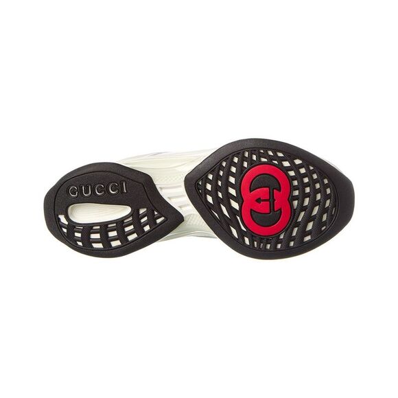 Gucci Run Leather Sneaker, White - Picture 4 of 5